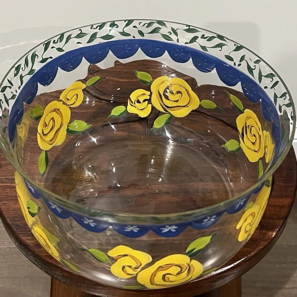 Vintage Tracy Porter Hand-Painted Large Glass 10